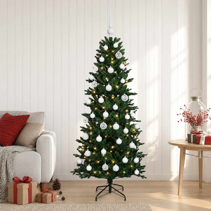 Brad de Crăciun artificial cu glob 120 cm 150 LED-uri Alb cald WALTI