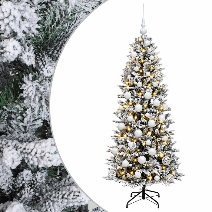 Brad de Crăciun artificial cu glob 120 cm 150 LED-uri Alb cald WALTI