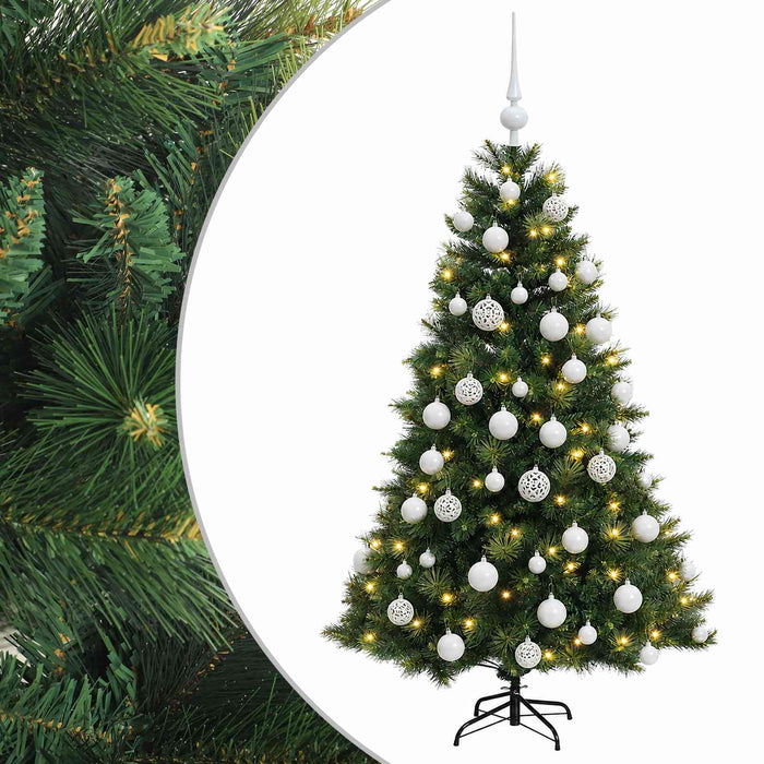 Brad de Crăciun artificial cu glob 150 cm 150 LED-uri Alb cald WALTI