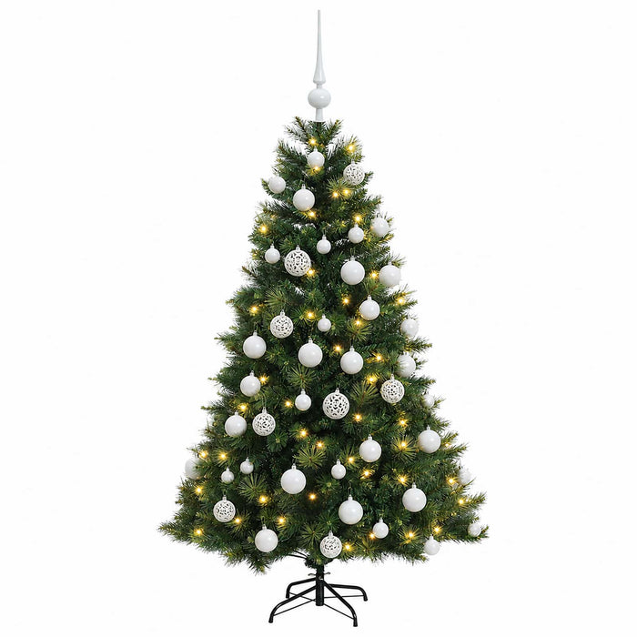 Brad de Crăciun artificial cu glob 150 cm 150 LED-uri Alb cald WALTI