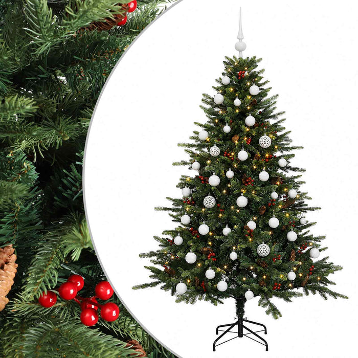 Brad de Crăciun artificial cu glob 150 cm 150 LED-uri Alb cald WALTI