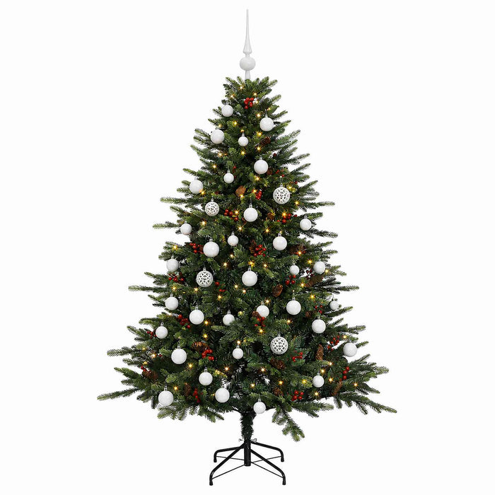 Brad de Crăciun artificial cu glob 150 cm 150 LED-uri Alb cald WALTI