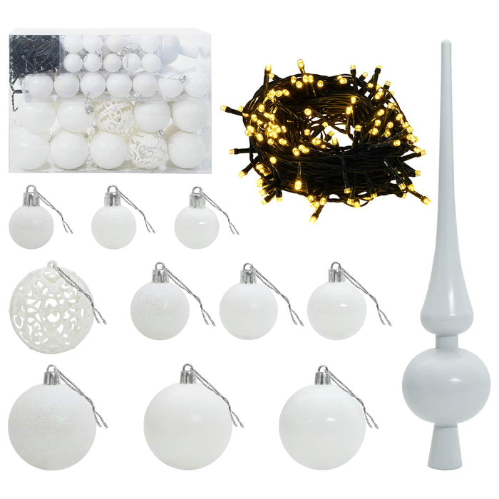 Brad de Crăciun artificial cu glob 150 cm 150 LED-uri Alb cald WALTI
