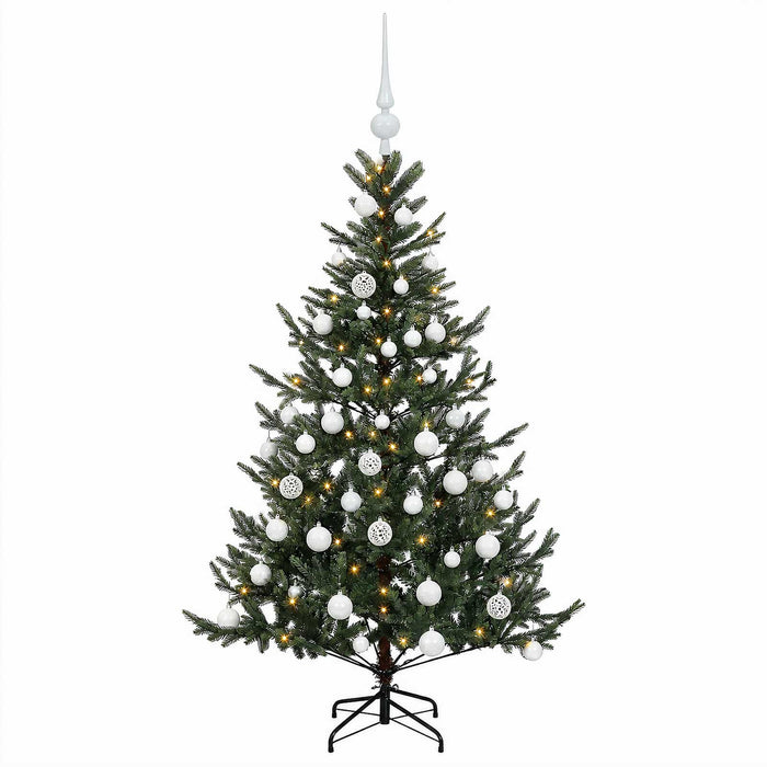 Brad de Crăciun artificial cu glob 150 cm 150 LED-uri Alb cald WALTI