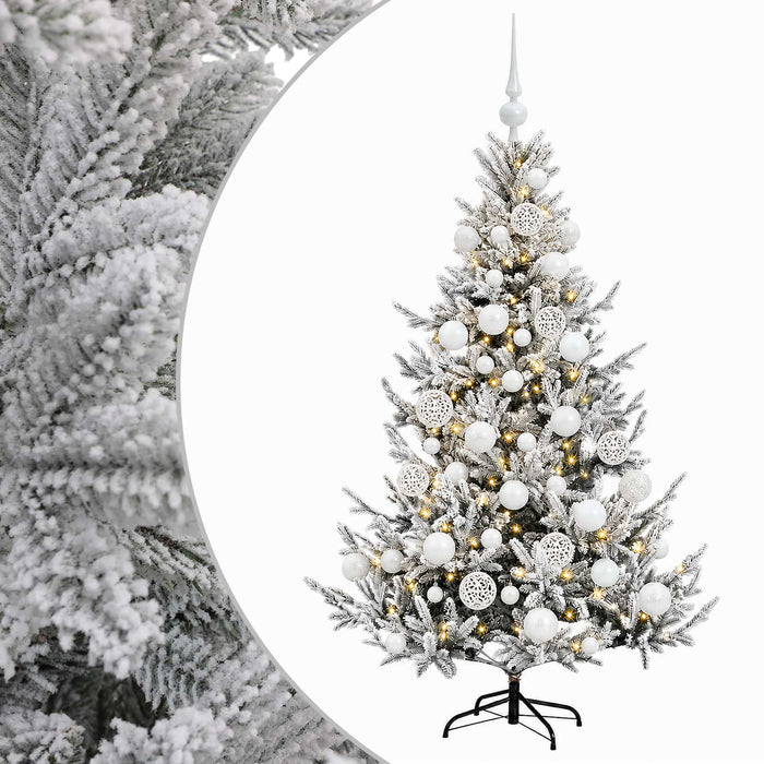 Brad de Crăciun artificial cu glob 150 cm 150 LED-uri Alb cald WALTI