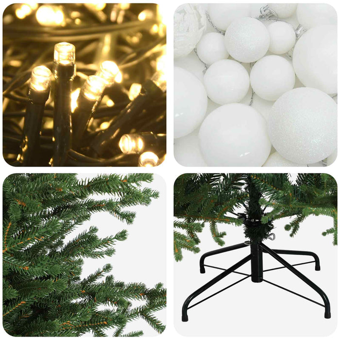 Brad de Crăciun artificial cu glob 120 cm 150 LED-uri Alb cald WALTI