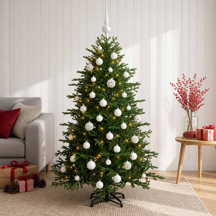 Brad de Crăciun artificial cu glob 150 cm 150 LED-uri Alb cald WALTI