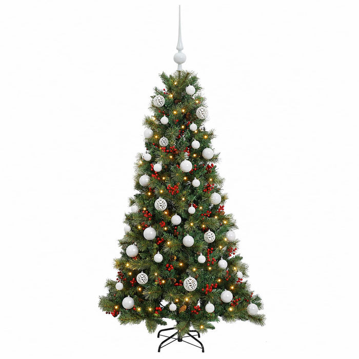Brad de Crăciun artificial cu glob 150 cm 150 LED-uri Alb cald WALTI