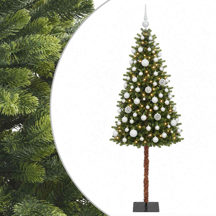 Brad de Crăciun artificial cu globuri 150 cm 150 LED-uri - WALTI WALTI