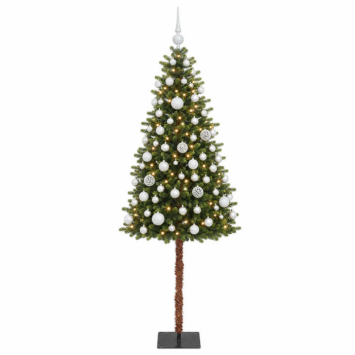 Brad de Crăciun artificial cu globuri 150 cm 150 LED-uri - WALTI WALTI