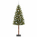 Brad de Crăciun artificial cu globuri 150 cm 150 LED-uri - WALTI WALTI