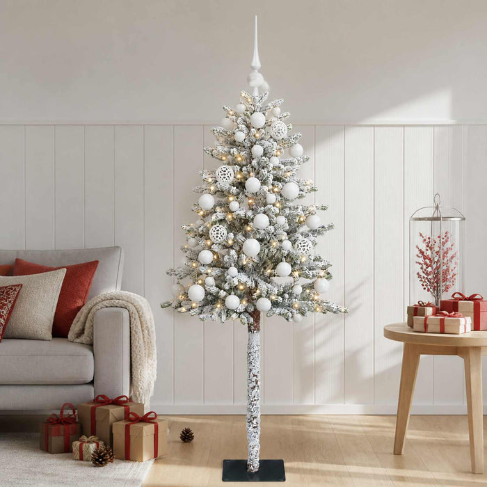 Brad de Crăciun artificial cu globuri 150 cm 150 LED-uri - WALTI WALTI