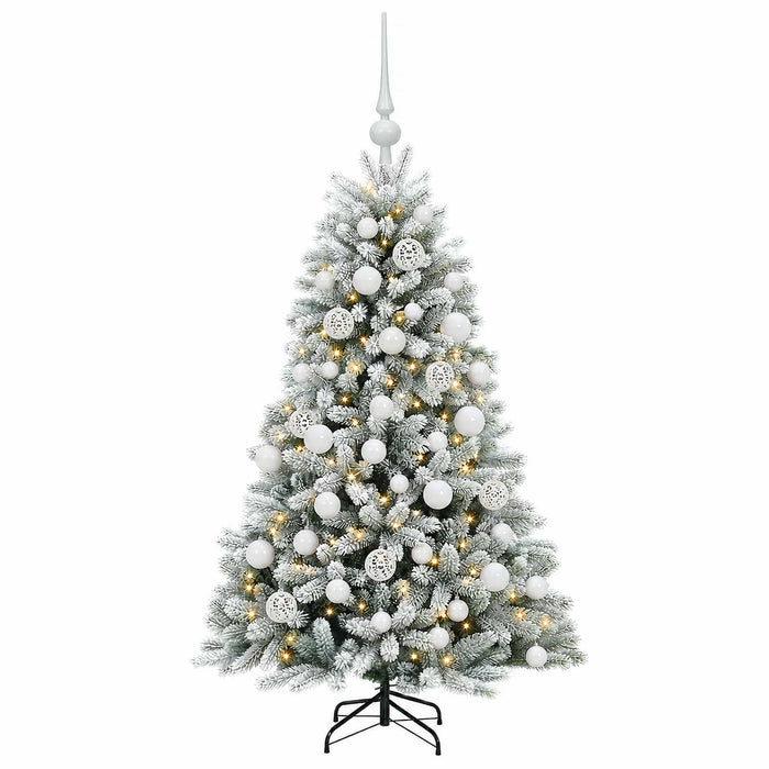 Brad de Crăciun artificial cu globuri 120 cm 150 LED-uri - WALTI WALTI
