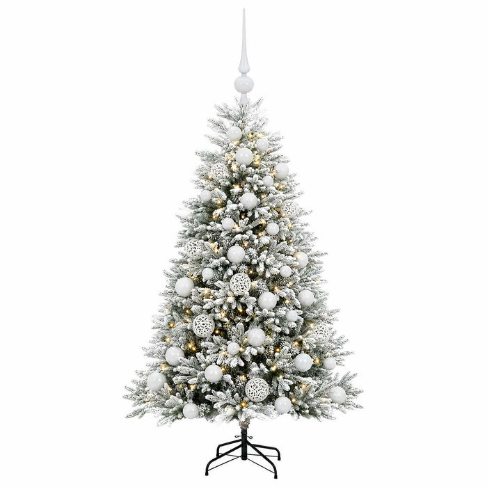 Brad de Crăciun artificial cu globuri 120 cm 150 LED-uri - WALTI WALTI