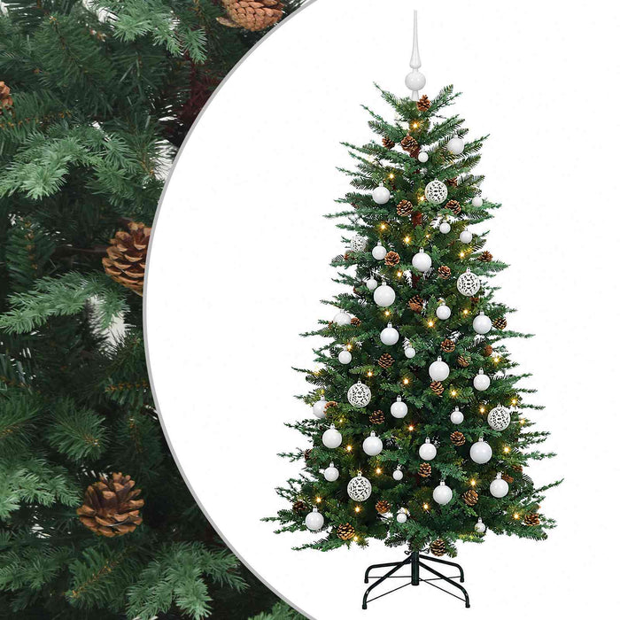 Brad de Crăciun artificial cu glob 150 cm 150 LED-uri Alb cald WALTI