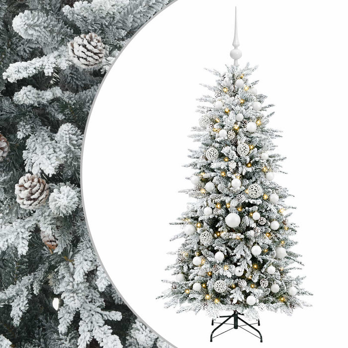 Brad de Crăciun artificial cu glob 150 cm 150 LED-uri Alb cald WALTI