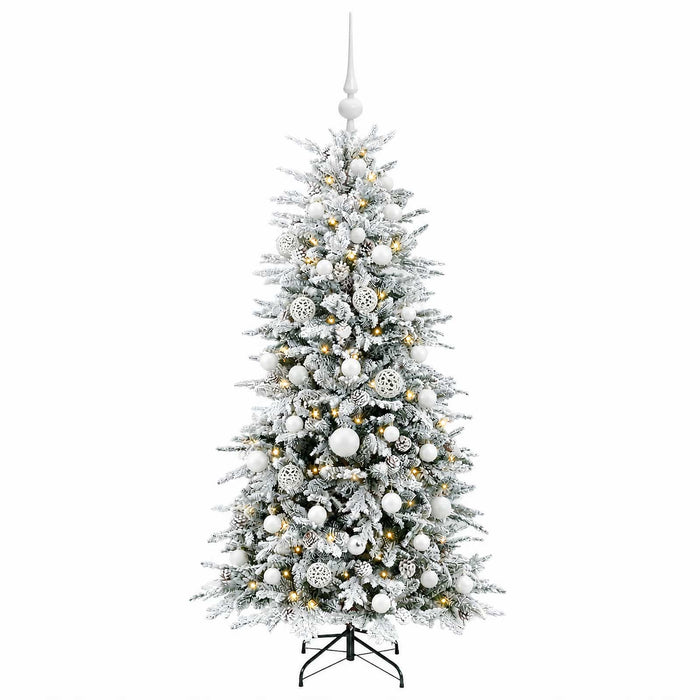 Brad de Crăciun artificial cu glob 150 cm 150 LED-uri Alb cald WALTI
