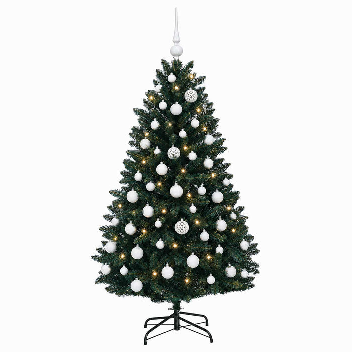 Brad de Crăciun artificial, verde închis, cu globuri 150 cm - WALTI WALTI