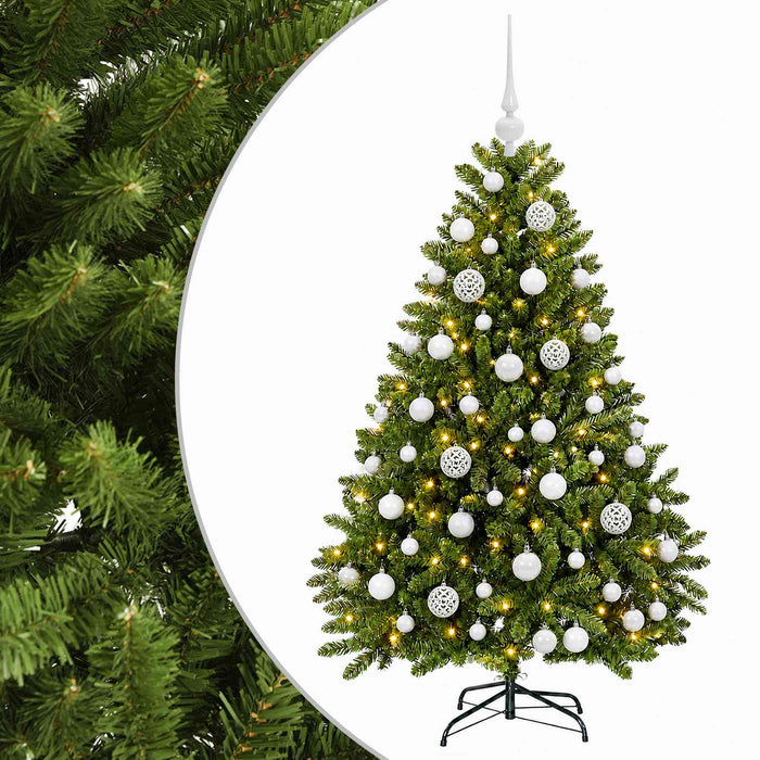 Brad de Crăciun artificial, verde deschis, cu globuri 120 cm - WALTI WALTI