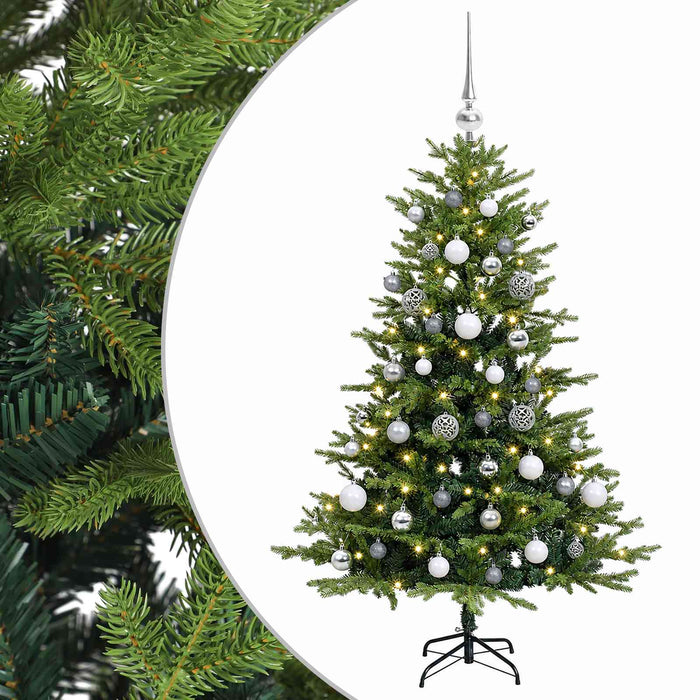Brad de Crăciun artificial cu globuri 120 cm 150 LED-uri - WALTI WALTI