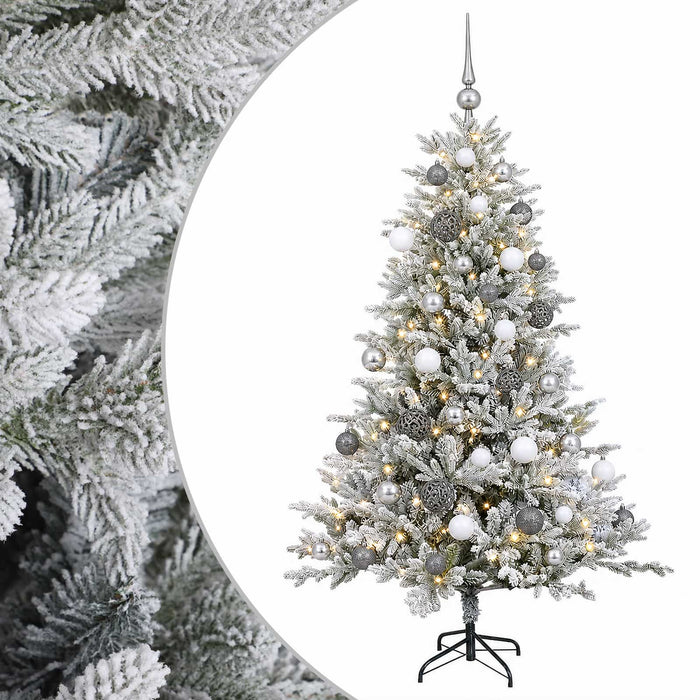 Brad de Crăciun artificial cu globuri 120 cm 150 LED-uri - WALTI WALTI