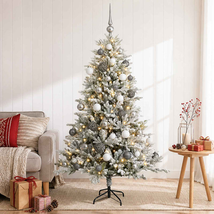 Brad de Crăciun artificial cu globuri 120 cm 150 LED-uri - WALTI WALTI