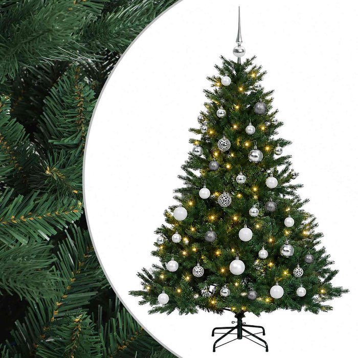 Brad de Crăciun artificial cu glob 120 cm 150 LED-uri Alb cald - WALTI WALTI