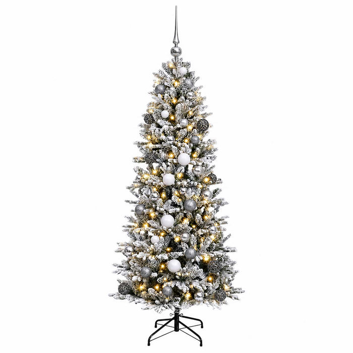 Brad de Crăciun artificial cu glob 150 cm 150 LED-uri Alb cald - WALTI WALTI