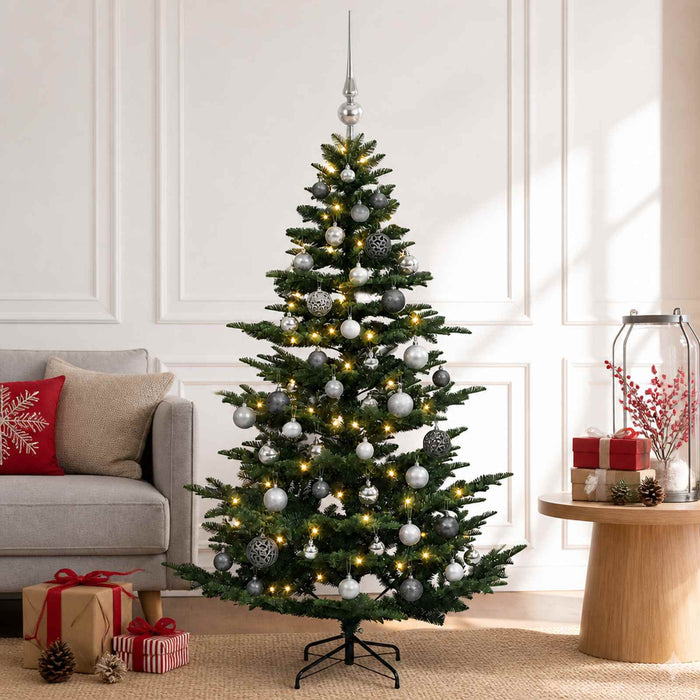 Brad de Crăciun artificial cu glob 120 cm 150 LED-uri Alb cald - WALTI WALTI