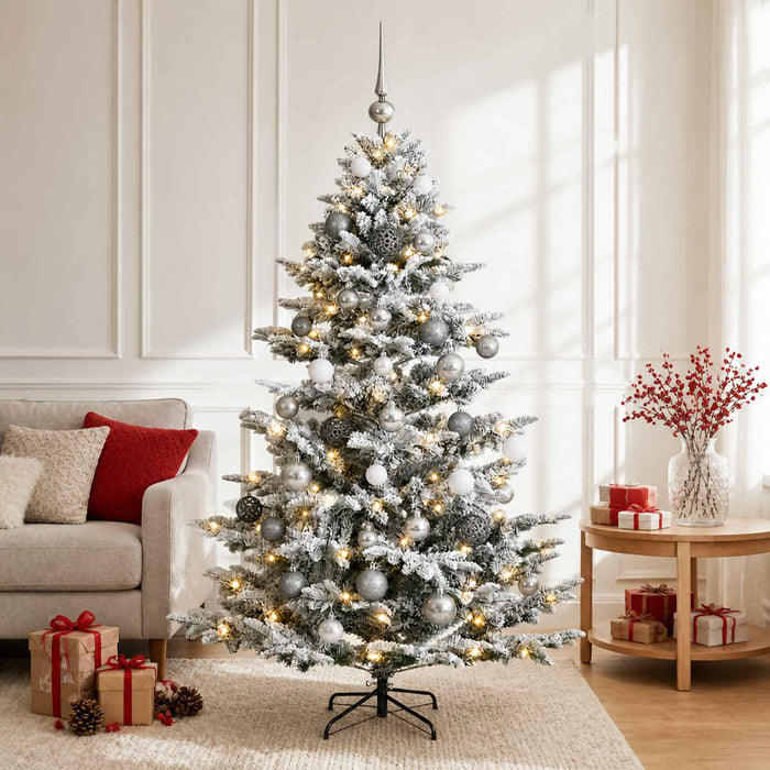 Brad de Crăciun artificial cu glob 150 cm 150 LED-uri Alb cald - WALTI WALTI