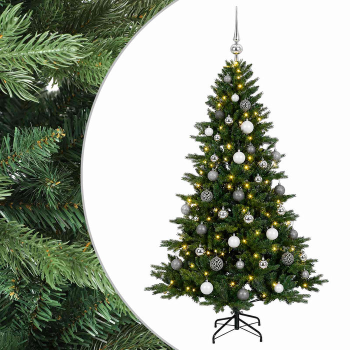 Brad de Crăciun artificial cu glob 150 cm 150 LED-uri Alb cald - WALTI WALTI