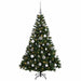 Brad de Crăciun artificial cu globuri 150 cm 150 LED-uri - WALTI WALTI