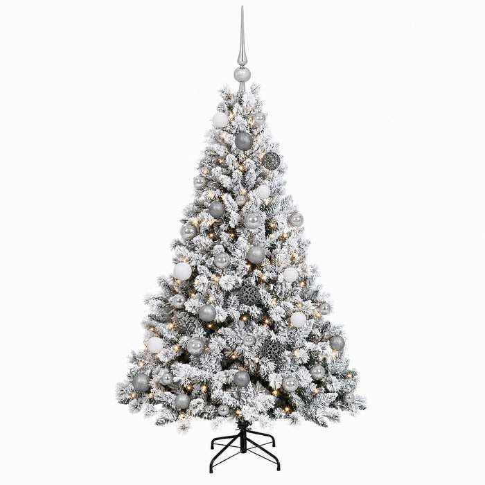 Brad de Crăciun artificial cu globuri 120 cm 150 LED-uri - WALTI WALTI