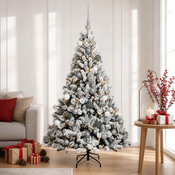 Brad de Crăciun artificial cu globuri 150 cm 150 LED-uri - WALTI WALTI