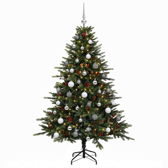 Brad de Crăciun artificial cu glob 120 cm 150 LED-uri Alb cald - WALTI WALTI