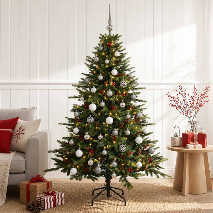 Brad de Crăciun artificial cu glob 150 cm 150 LED-uri Alb cald - WALTI WALTI