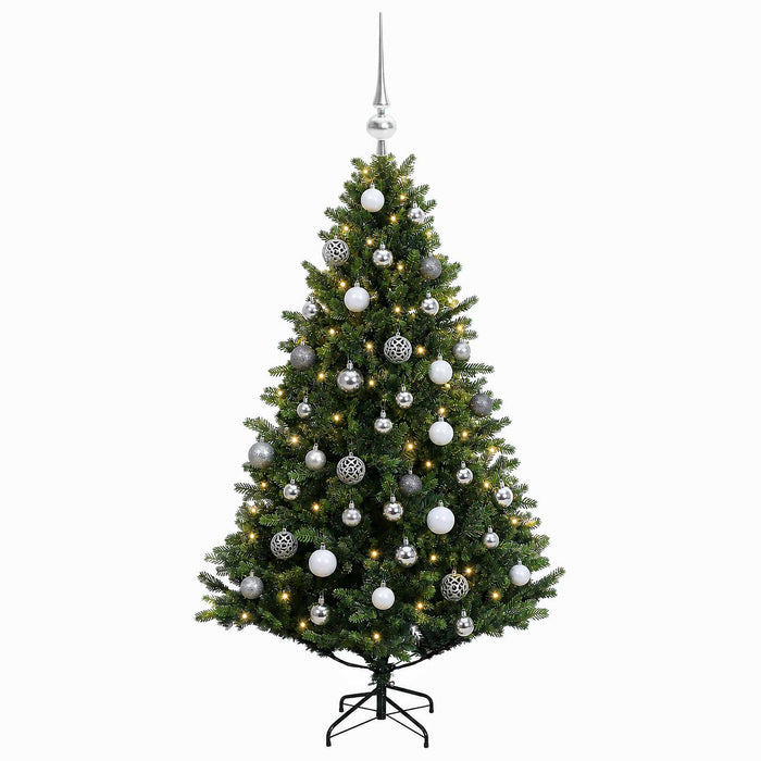 Brad de Crăciun artificial cu globuri 150 cm 150 LED-uri - WALTI WALTI