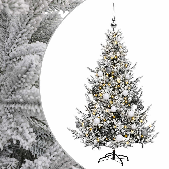 Brad de Crăciun artificial cu glob 120 cm 150 LED-uri Alb cald - WALTI WALTI