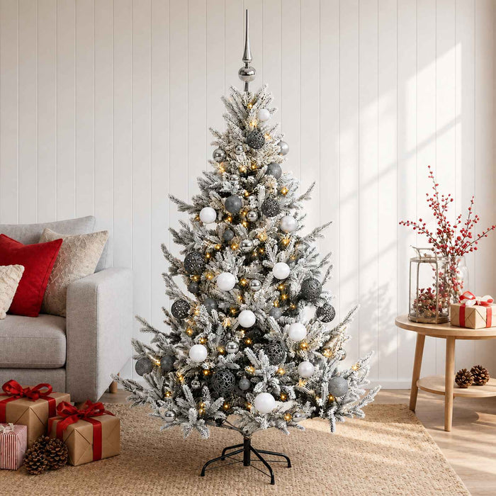 Brad de Crăciun artificial cu glob 120 cm 150 LED-uri Alb cald - WALTI WALTI