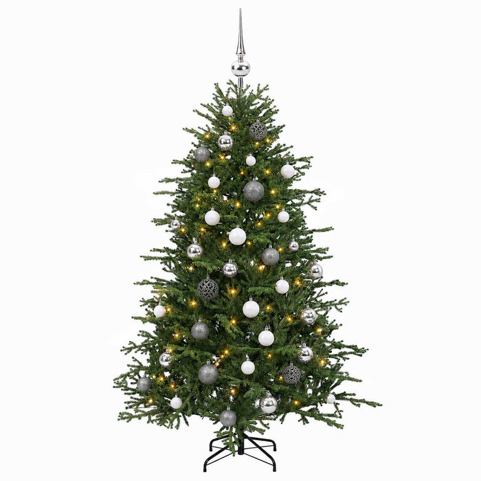 Brad de Crăciun artificial cu glob 120 cm 150 LED-uri Alb cald - WALTI WALTI