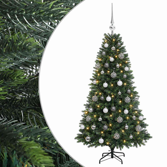 Brad de Crăciun artificial cu globuri 150 cm 150 LED-uri - WALTI WALTI