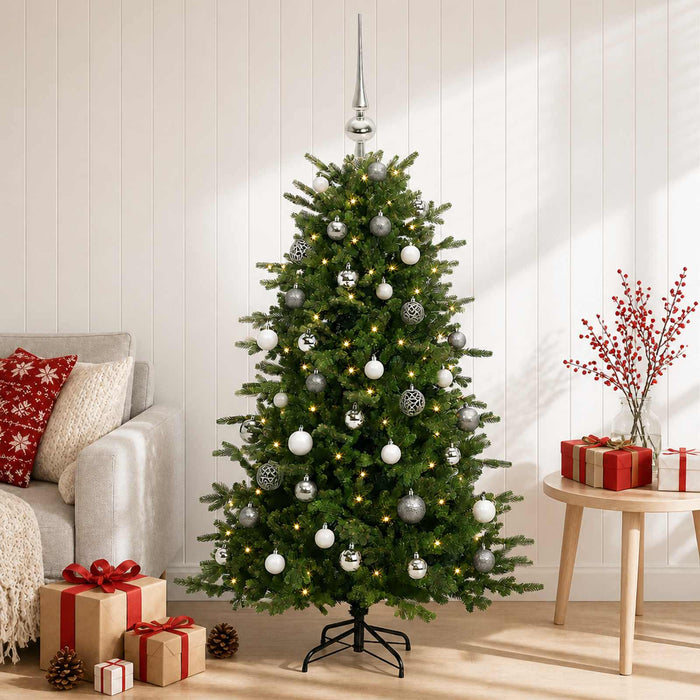 Brad de Crăciun artificial cu glob 150 cm 150 LED-uri Alb cald - WALTI WALTI
