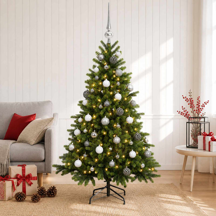 Brad de Crăciun artificial cu glob 150 cm 150 LED-uri Alb cald - WALTI WALTI