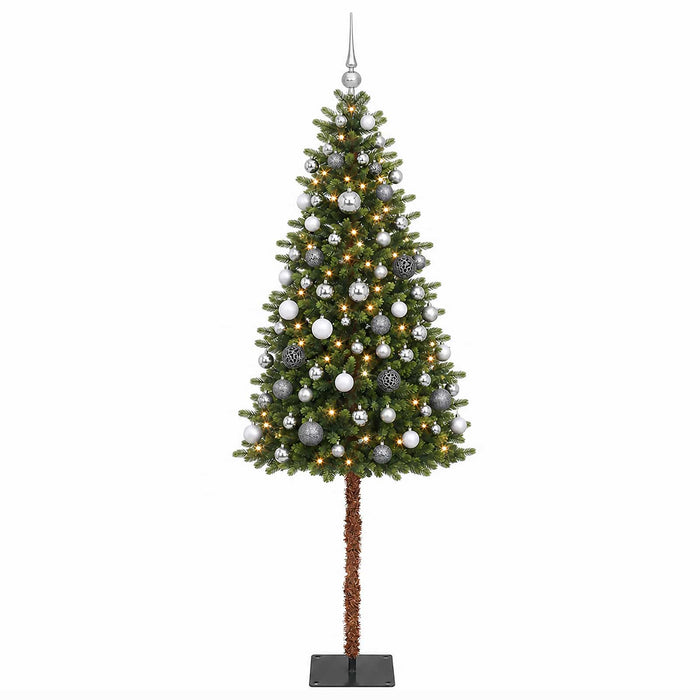 Brad de Crăciun artificial cu globuri 150 cm 150 LED-uri - WALTI WALTI
