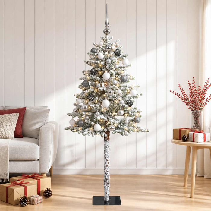 Brad de Crăciun artificial cu globuri 150 cm 150 LED-uri - WALTI WALTI