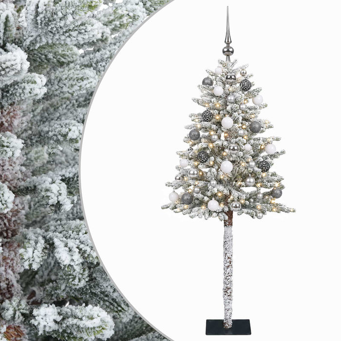 Brad de Crăciun artificial cu globuri 150 cm 150 LED-uri - WALTI WALTI