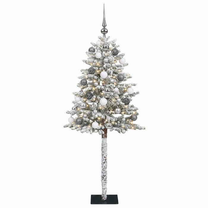 Brad de Crăciun artificial cu globuri 150 cm 150 LED-uri - WALTI WALTI