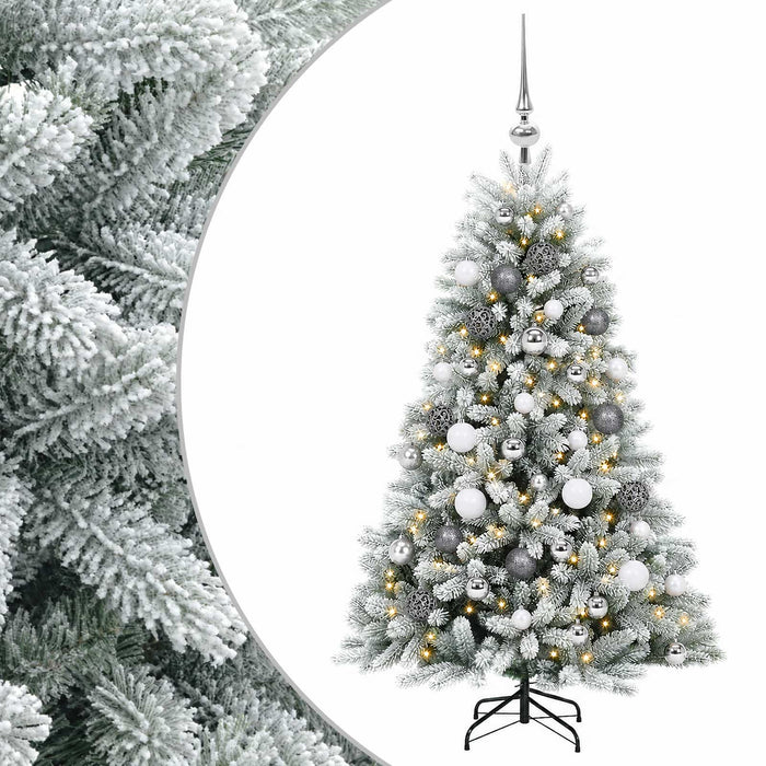 Brad de Crăciun artificial cu globuri 120 cm 150 LED-uri - WALTI WALTI