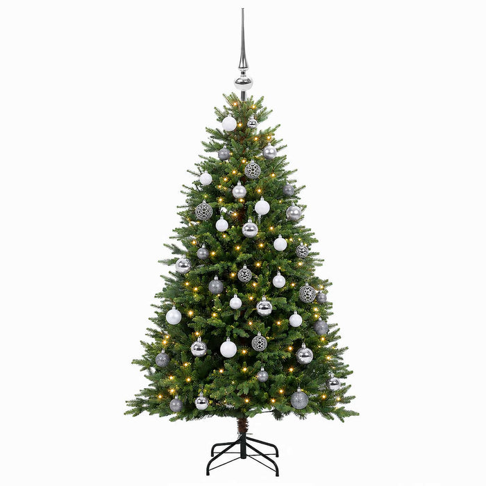 Brad de Crăciun artificial cu globuri 120 cm 150 LED-uri - WALTI WALTI