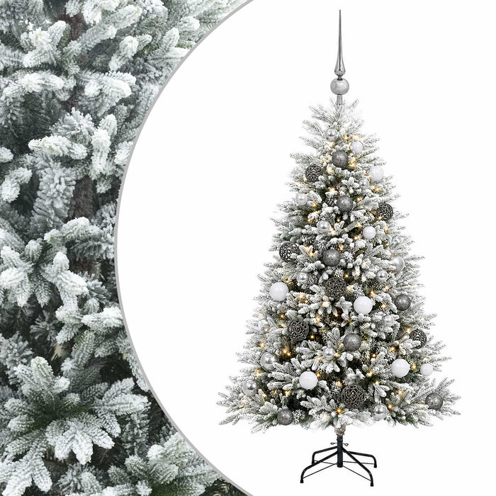 Brad de Crăciun artificial cu globuri 120 cm 150 LED-uri - WALTI WALTI
